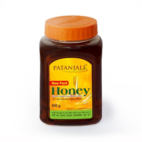 Patanjali Honey, Pure & Natural, No Sugar Added, Shahed - 500g