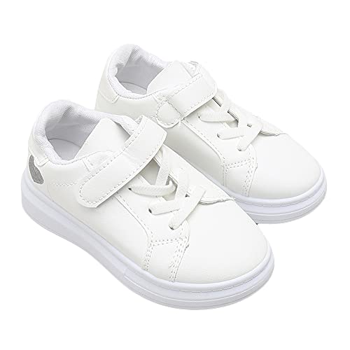 Hopscotch Girls TPR and Rubber Heart Print Athletic Shoes in Silver Color,UK:1.5 (XZY-4345299)