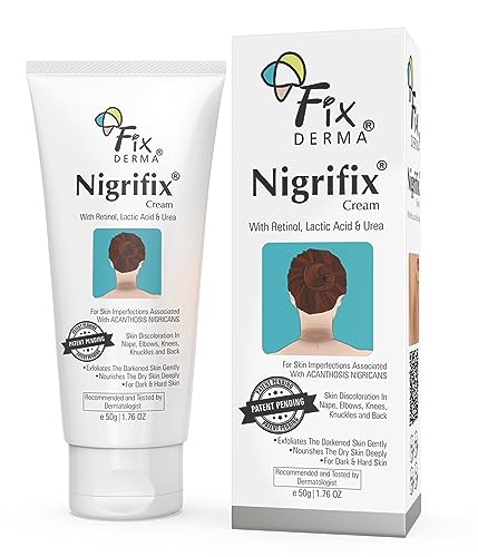 Fixderma Nigrifix Cream for Acanthosis Nigricans with Lactic Acid | Dermatologist Tested Retinol Cream | For Dark Body Parts like Neck, Ankles, Knuckles, Armpits, Thighs & Elbows | Exfoliant - 50g