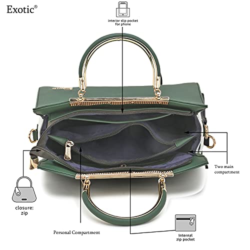 EXOTIC Dualtone Women Sling Bag (Green)