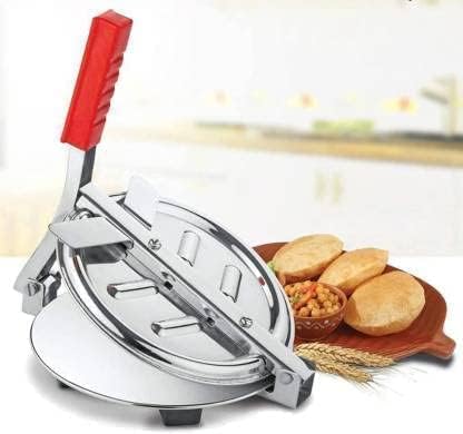 Lifeberg Stainless Steel Puri Maker Press Machine for Home and Kitchen for Making papad khakhra poori and Many More Manual Hand Press with Handle