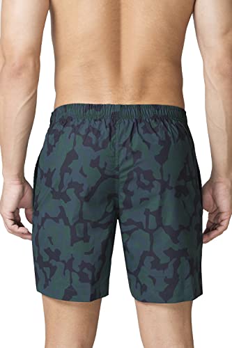 Van Heusen Men's Cotton Blend Classic Boxer Shorts (Pack of 1) (70013_Green_XL)