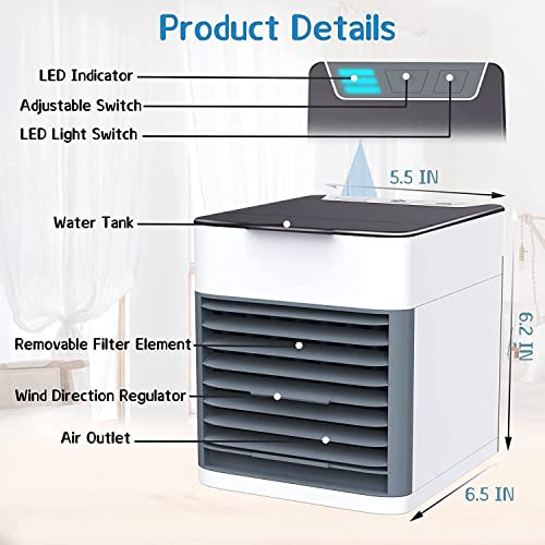 Air Portable 4 In 1 Conditioner Humidifier Purifier Mini Cooler | Air Humidifier Purifier Mini Cooler | Air Cooler For Room USB Cable Interface | Air Coolers For Home