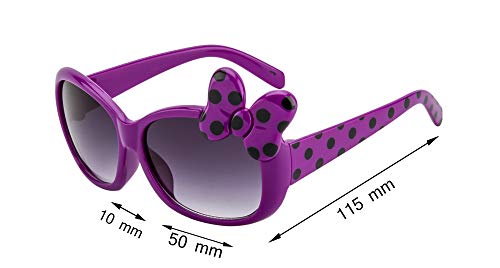 Amour 100% UV Protected Combo for Kids 3 to 8 Years Sunglasses - Pack of 2 Black:Purple