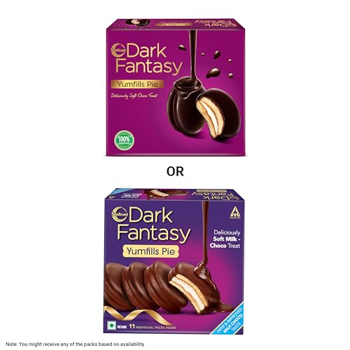 Sunfeast Dark Fantasy Yumfills, 242g/253g, Rich Chocolate Pie Cake