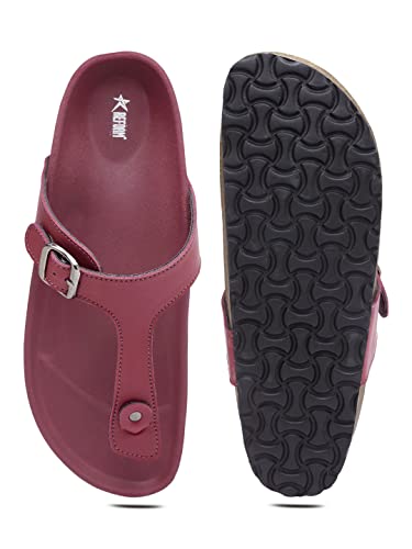 REFOAM OWRFMO-01(W) Women's Outdoor | Trendy | Stylish Maroon Synthetic Leather Casual Sandal