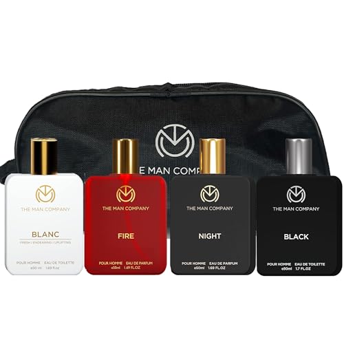 The Man Company Perfume Gift Set for Men 4 * 50ml- A Gentleman's Choice | Premium Long-Lasting Eau De Parfum & Eau De Toilette Body Spray For Men | For Party, Outing, Office & Date