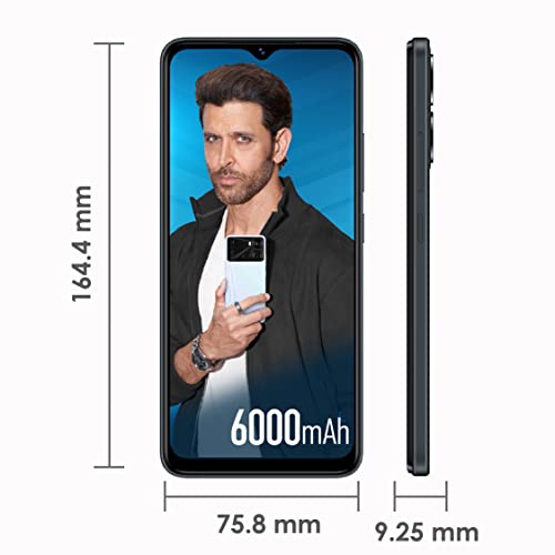 itel P40 (6000mAh Battery with Fast Charging | 4GB RAM + 64GB ROM, Up to 7GB RAM with Memory Fusion | Octa-core Processor | 13MP AI Dual Rear Camera) - Force Black