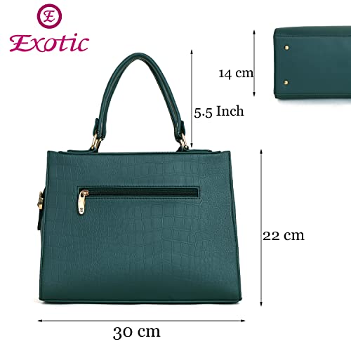 EXOTIC Formal hand bag for women (Dark Green)