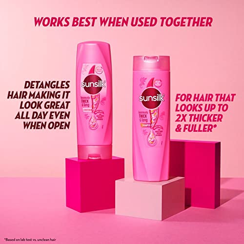 Sunsilk Lusciously Thick & Long, Shampoo, 1L, for Fuller Hair, with Keratin, Yoghurt Protein & Macademia Oil, Paraben-Free