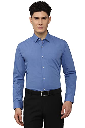 Peter England Men's Regular Fit Shirt (PESFONUP479880_Medium Blue 42)