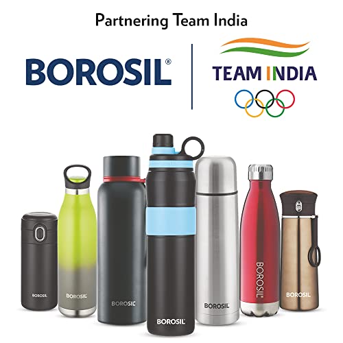 Borosil Hydra Trek Artisan Steel Water Bottle, Stainless Steel, Double Wall Vacuum Insulated Flask Bottles, 700 ml