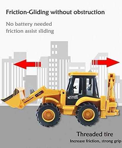 Brand Conquer Plastic Construction Realistic Engineer Vehicle Pushdozer Excavator Bulldozer Construction Toys Truck Machine for Kids Yellow