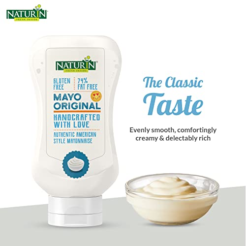 Naturin Mayo Original - Smooth & Creamy Eggless Mayonaise - 100% Vegeterian - Bursting Rich Indian Flavoured Dip Sauce (290gm)