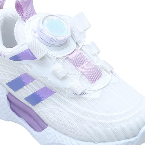 Hopscotch Girls PU Text Print Athletic Shoes in Purple Color, UK: 10 (TZD-4582709)