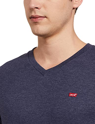 Levi's Men's Solid Regular T-Shirt (17076-0056_Peacoat Blue S)