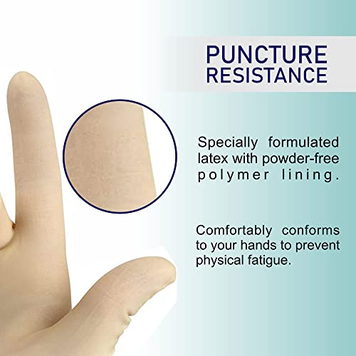 OTICA Pre Powdered Surgical Gloves Sterile Latex Gloves EO Quality, CE,ISO Approved (7, 50)