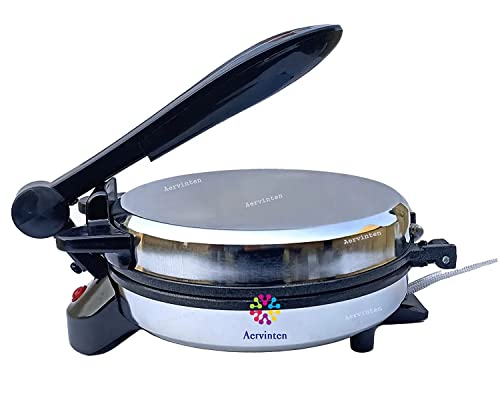 Aervinten Roti Maker Electric Automatic | chapati Maker Electric Automatic | Roti Maker Non Stick PTEE Coating Roti/khakhra/Paratha Maker - Stainless Steel Body]FG56