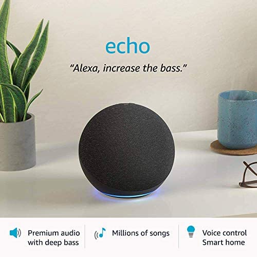 Echo (4th Gen, 2020 release) | Premium sound powered by Dolby and Alexa (Black)
