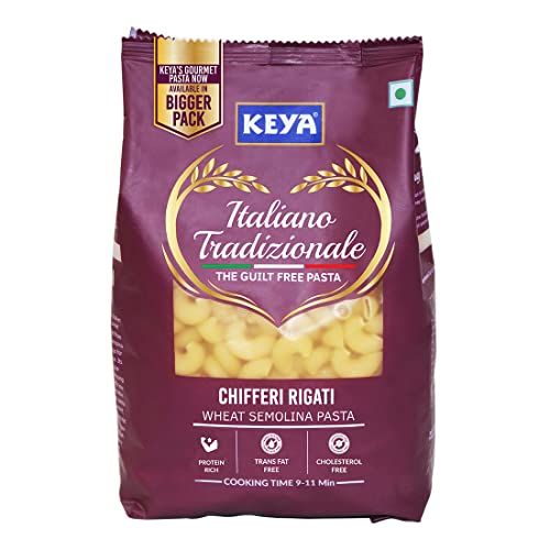 Keya Elbow Pasta 1kg, 100% Durum Wheat Pasta | Vegetarian | No MSG | Low in Calories | No Trans Fats | Healthy | Cooked in 10 Minutes