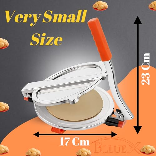 Daily Shop Stainless Steel Puri/Roti Maker Press Machine - Roti chapati Presser for Home - Papad-khakhra-poori Manual Hand Press with Handle for Kitchen Pk of 1