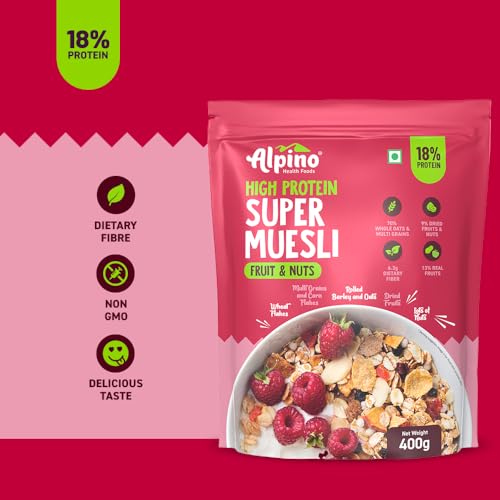 Alpino High Protein Super Muesli Fruit & Nuts (400 G)