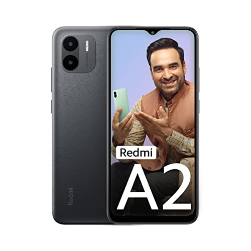 Redmi A2 (Classic Black, 4GB RAM, 64GB Storage) | Powerful Octa Core G36 Processor | Upto 7GB RAM | Large 16.5 cm HD+ Display with Massive 5000mAh Battery | 2 Years Warranty [Limited time Offer]