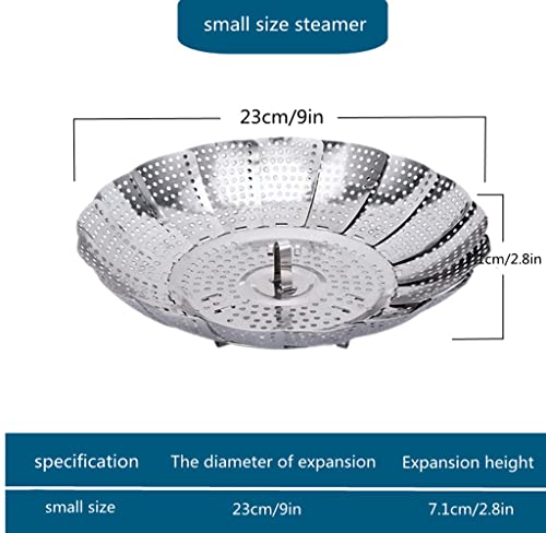 Sichumaria Vegetable Steamer Basket, Premium Stainless Steel Veggiecollapsible Steamer Basket - Foldable Vegetable Steamer for Cooking to Fits Various Size Pot