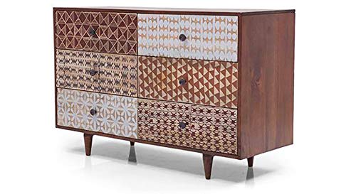The Attic Vicent Sideboard|Kitchen and Living Room Storage|Solid Wood|Honey Matte Finish