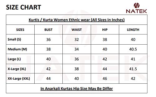 NATEK Plain Cotton Officewear Anarkali Gown Kurti for Girls Women - Combo Sets of 2 Maroon, Grey Colour X-Large Size