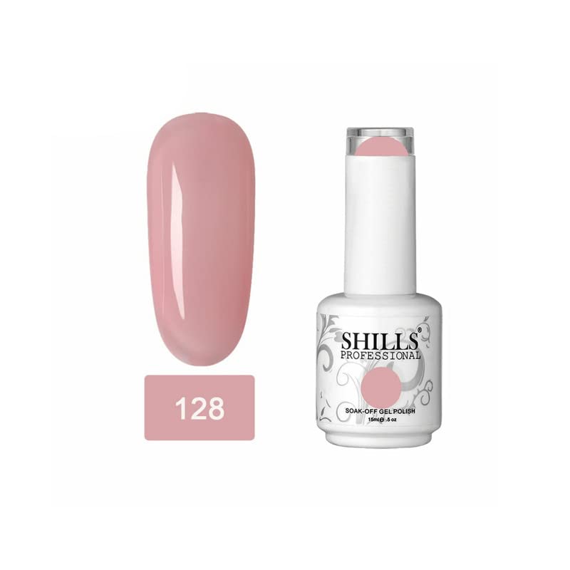 SHILLS PROFESSIONAL Uv/Led Soak Off Gel Polish (Gel Nail Polish) Nail Art Glossy Finish Nail Polish Color Shade 128, 15 Ml