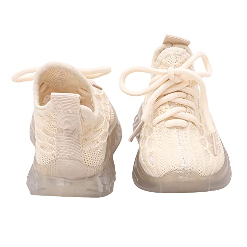 Hopscotch Baby Boys and Baby Girls Mesh Solid Athletic Shoes in Beige Color, UK:6 (YUQ-3540027)