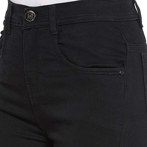 Nifty Women's Denim Stretchable Slim Fit High Waist Jeans (1393N_BLK_36_Black_36)