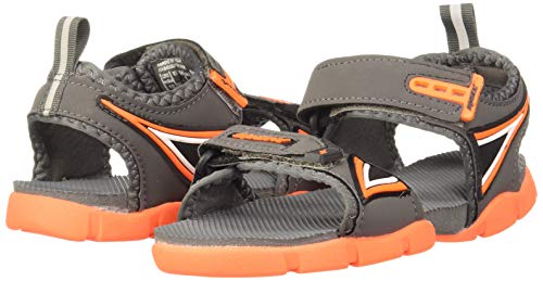 Sparx Kids Unisex-Child Grey Orange Sandal-12 (SS0473C)