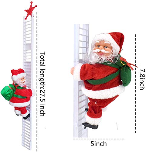 fizzytech Plastic Santa Clause Ladder Musical Show Up & Down, (3.45 Inches, Assorted)