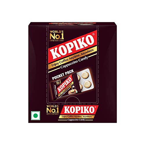 KOPIKO Cappuccino Coffee Candy - World's No 1 Coffee Candy (Pocket Pack -504g (24 Units X 6 Pieces in Each), Pack of 2)