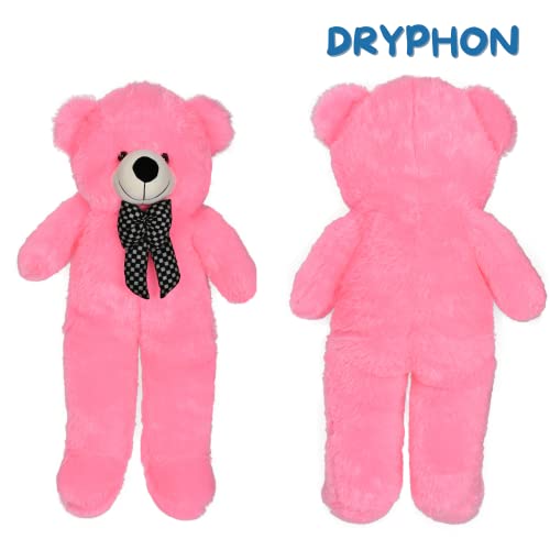 DRYPHON Teddy Bear 3 Feet for Girls and Boys | Teddy Bear with Neck Bow Stuffed Toy | Teddy Bear Soft Toys for Kids | Birthday Gifts for Girls/Husband/Wife/Girlfriend - Teddy Bear (Pink)