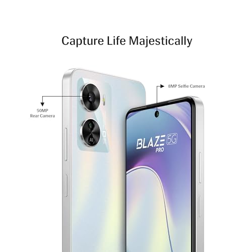 Lava Blaze Pro 5G (Radiant Pearl, 8GB RAM, 128GB Storage)| 50 MP AI Camera |120 Hz FHD+ Display | 33W Fast Charger | Upto 16 GB Expandable RAM