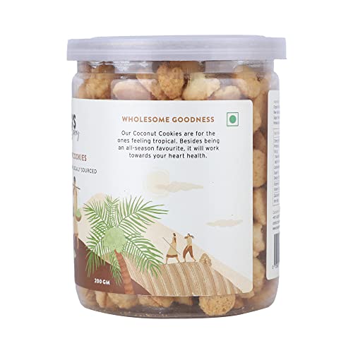 Mo's Coconut Cookies, 200 G| Organic & Vegan | Tasty and Nutritious cookies |100% Natural & Preservatives Free