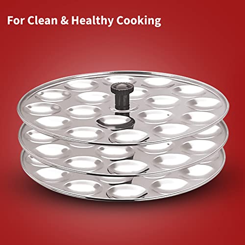 PANCA Idli Plate 54 Mini Idli 3 Plate Set, Non Stick Idly Plates Premium Idli Maker, Fits in All Idli Makers, Cookers