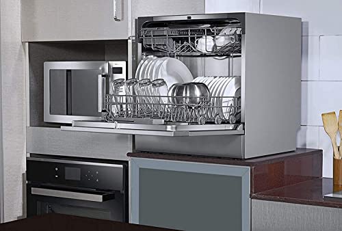 Voltas Beko 8 Place Settings Table Top Dishwasher (DT8S, Silver, Inbuilt Heater)
