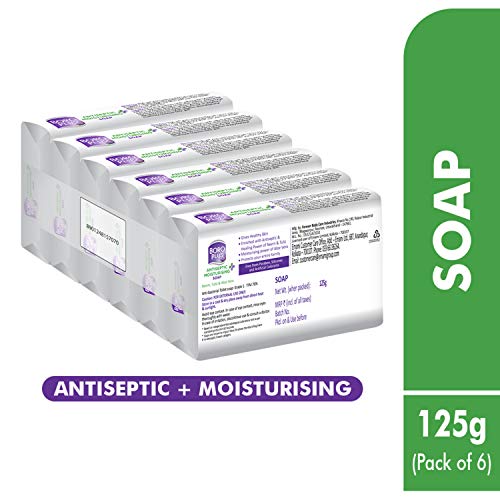 Boroplus Antiseptic And Moisturising Bathing Soap With Aloe Vera, Neem And Tulsi | 99.9% Germ And Virus Protection | For Smooth, Soft & Nourished Skin, 125G (Pack Of 6)