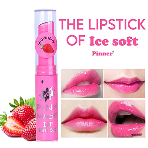 PINNER Fruit Extract Color Changing Pink Magic Lipstick Combo Pack of 2??(PINK, 7 g)