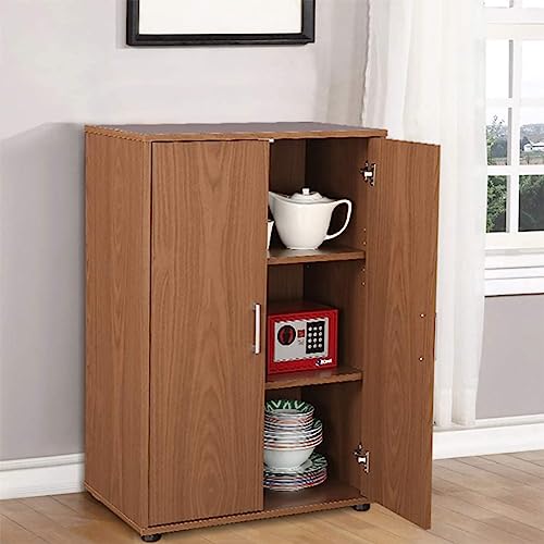 DesignFit Engineered Wood Multipurpose Side Board Cabinet Storage Cabinet for Kitchen and Living Room (Walnut Finish)