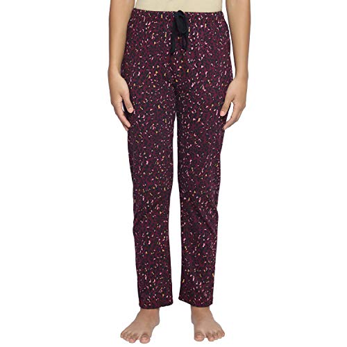 Real Basics Women's Cotton Printed Pyjama Pack of 2(RB-W-PJ(PS)-S-P2-Pink Print+Red Print)_Multicolor_S