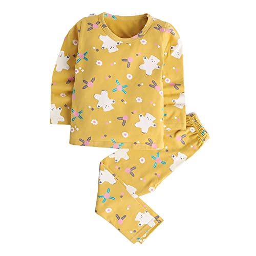 Hopscotch Girls Cotton Sleepwear Sets Yellow 8-9 Years (CYM-3142387)