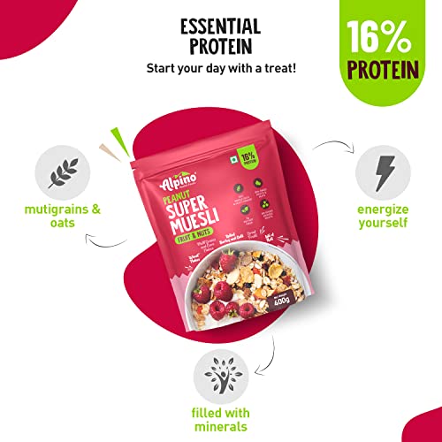 Alpino High Protein Super Muesli Fruit & Nuts (400 G)