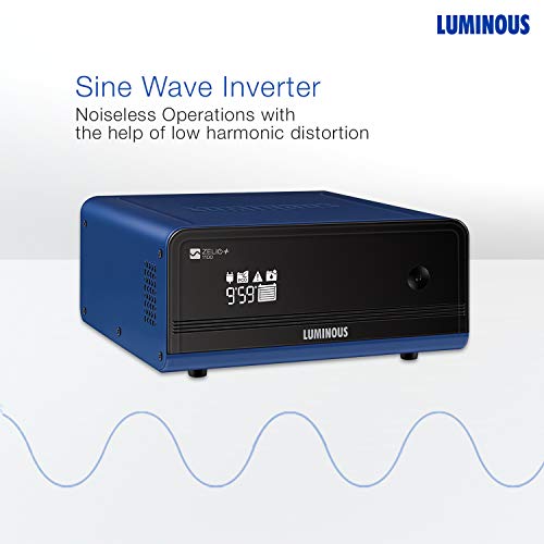 Luminous Zelio+ 1100 Pure Sinewave 900VA/12V Inverter for Home, Office and Shop (supports 1 inverter battery of 12V)