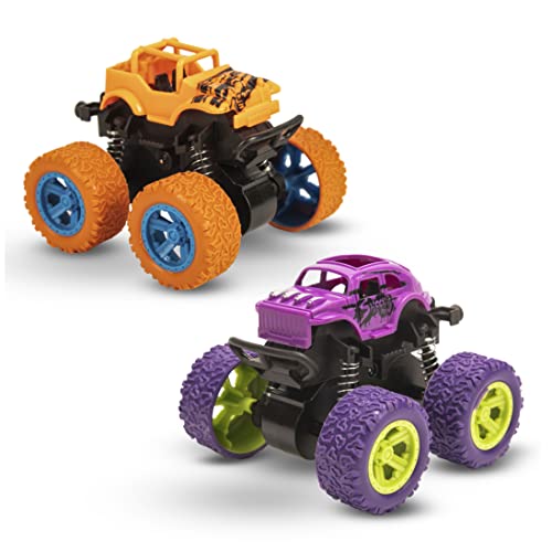 Toypoint Monster Truck Friction Powered Cars - Gift Toys for Kids, Boys, Girls (Pack of 2)