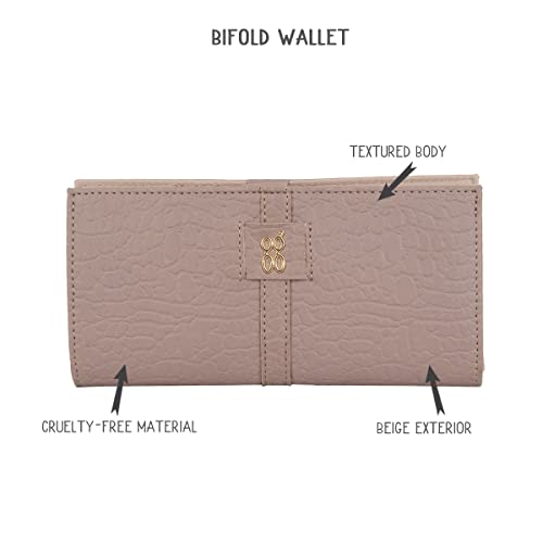 Baggit Women's 2 Fold Wallet - Large (Beige)